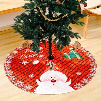 Jõulupuu Seelik Silmkoelised Lumememm ja Xmas Tree Mustriga Paks Raske Lõng, Koo võtta Xmas Puhkus Kaunistused