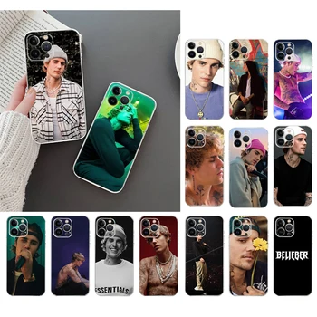 Laulja Justin Bieber Telefon Case For iphone 15 14 Pro Max 13 12 11 Pro Max 12mini 14 Pluss Juhul Funda