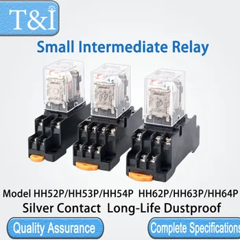 10 TK Väike Vahe Elektromagnetilise Kontrolli Relee Base AC DC 12V 24V 220V Mudel HH52P/HH53P/HH54P HH62P/HH63P/HH64P
