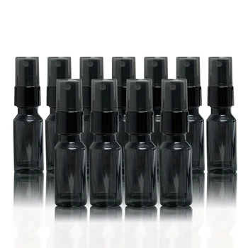 10tk/set 25ml läbipaistev musta spray-tüüpi tolmuimeja reisi kaasaskantav parfüümid kosmeetika väike plastikust tilgutuspudelitena