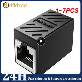 1~7TK RJ45 Naine, Et CAT6 Võrgu Ethernet LAN Pistiku Adapter Koppel Must/Kollane/Punane/Sinine/Valge