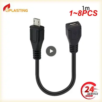 1~8PCS Micro-USB-Meeste ja Naiste USB 2.0 Lühike Kaabel Converter Laiendamine Adapter 25cm 50cm 150cm