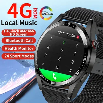 2023 Uus AMOLED Ekraan Smart Watch Mehed Alati näha Aega Bluetooth Kõne 4G Kohalike Muusika Smartwatch Jaoks Mens Huawei Xiaomi