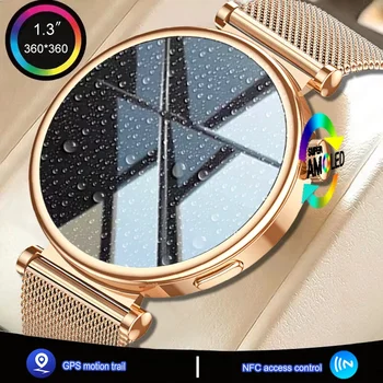 2024 Uusi GT4 Mini Smart Watch Naiste 1.3 Tolline AMOLED NFC Kompass, Kell, Bluetooth Kõne IP68 Veekindel Smartwatch Jaoks Huawei VAADATA