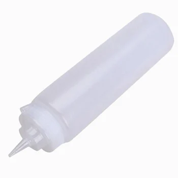 250ml Valge läbipaistev Plastik Kaste Pigista Pudelit Aerosooli Cap