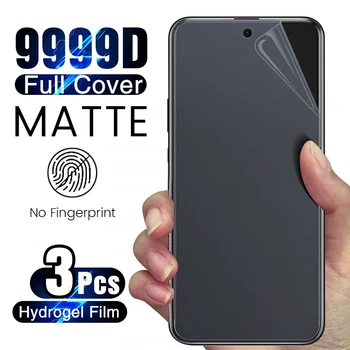 3TK Anti-Fingerprint Matt Pehme Hüdrogeeli Kile Ekraani Kaitsekile Samsung Galaxy A14 A24 4G A34 A54 5G 14 23 34 54 Ei Klaasist