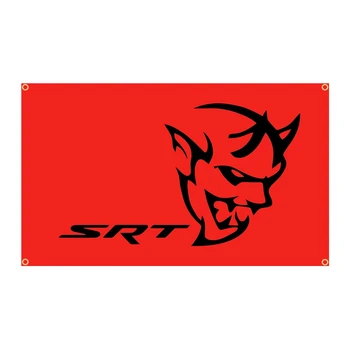 3X5Ft SRT Hellcat Deemon Dodge Challenger Auto Racing Flag Banner - Ft Lipud Decor,lipu Teenetemärgi Banner Flag Banner