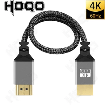 4K HDMI Kaabel 4K 60Hz HDMI-v 2.0 Male to HDMI Mees Põimitud kaabel PS3/4 Projektor HDTV Sülearvuti Monitor PC Splitter Vahetaja