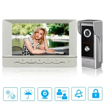 7 Tolline Video uksekell Intercom Smart Home Security Protection System Kaamera Korter Video Ukse Telefon Lukust lahti