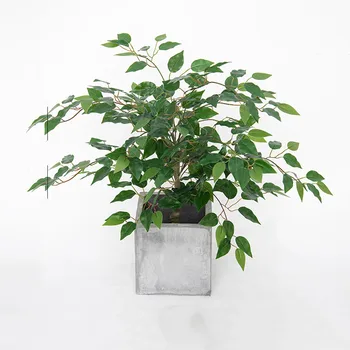 80cm Kunstlik Troopiliste Taimede Luksus Ficus Silk Tree Võltsitud Rohelise Bonsai Tuba Pulm Teenetemärgi Simuleeritud Banyan Puu Pottidesse