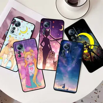 Anime Sailor Moon Armastus Tüdruk Telefoni Puhul Xiaomi Mi 13 12T 12 11T 11i 11 A3 10T 10 CC9E 9 Pro Lite Ultra 5G TPU, Must Kaas