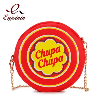 Armas Chupa Chupa Candy Kujundatud Rahakotid ja Käekotid Naistele Kawaii Ümmarguse Kett Crossbody Kott Tüdrukud Novlety õlakott