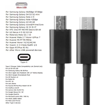 CPDD USB-3.1 Tüüp-C USB 2.0 Micro-B-Micro-USB-Laadimine andmeedastus Adapter Kaabel Must/Valge
