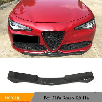 Carbon Fiber Auto Esi Lip Lõug Protector Kaitseraua Põll Lõhkujad jaoks Alfa Romeo Giulia Quadrifoglio Base/Sport Sedaan 2015 - 2018