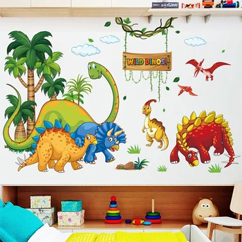 Cartoon Dinosaurus Maailma Seina Kleebised, Magamistuba, Laste Tuba, Kodu Kaunistamiseks ja Beautification