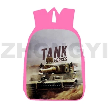 Cool Girls World of Tanks Anime Baskpack 3D Gerand Tankid Lapsed Bookbag 12/16 Tolline Portable Mäng Sõda Thunder Õla Kott, Lukuga