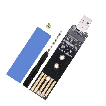 Dual Protokolli SSD Korpuses USB-C-M. 2 NVME Pcie NGFF USB3.1 GEN2 10Gbps M2 SSD Puhul Adapter 2230/2242/2260/2280 SSD