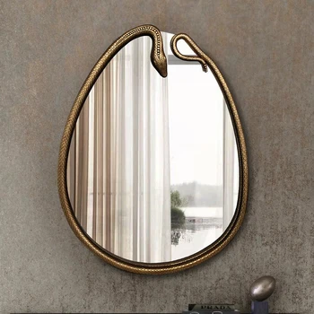 ESION CASA itaalia stiilis vann peeglid madu kuju edevus peegel luksuslik kuldne loomade kuju salongi peegel