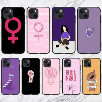 Feministlik Feminism Luksus Telefoni Case For iPhone 11 12 Mini Pro 13 14 XS Max X 8 7 6s Pluss 5 SE XR Kest