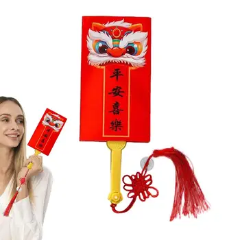 Hiina Punane Ümbrik 2024 Hiina Aasta Õnnelik Ümberpaigutamine Punane Ümbrik Lehviku Kujuline Kuu Aasta Punane Ümbrik Tasku Hongbao kingitus