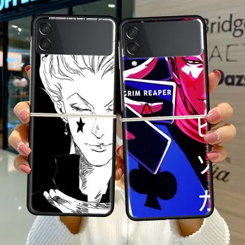 Hisoka Hunter X Jahimehed Case for Samsung Galaxy Z Klapp Flip3 5G Must Kõva PC Telefoni Coque 6.7 Inche Kokkuklapitavad Tagaistme ZFlip 3 Shell