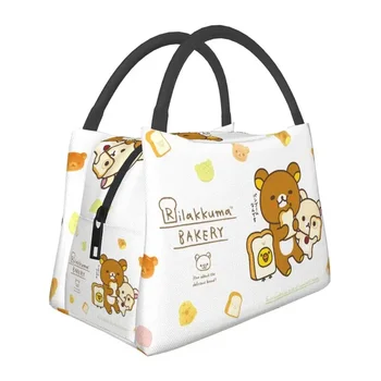 Kawaii Cartoon Bear Rilakkuma Isoleeritud Lunch Kotid Telkimine Reisi Kaasaskantav Termilise Külmik Lunch Box Naised