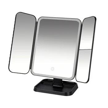 -Kordne Meik Peegel LED Valgus Ühiselamu Meik Peegel Smart Meik Peegel Fill Valguse Peegel Must
