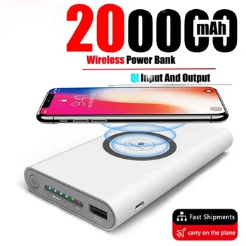 LDYE 200000mAhWireless Power Bank kahesuunaline Super Kiire Laadimine Powerbank Kaasaskantav Laadija Tüüp-c Välise Aku IPhone