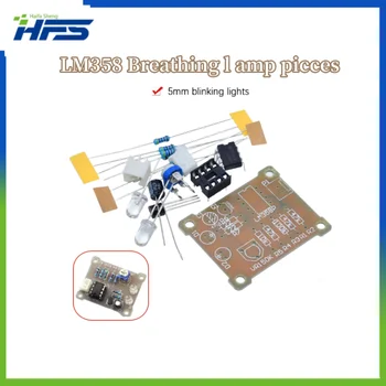 LM358 LED Elektrooniline Hingamine Light Kit Tootmise Suite Elektroonilise Komplektid DIY Osad Hingamine Kerge DIY PCB Lab
