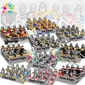 Lapsed Mänguasjad Keskajal Impeeriumi Sõdurid Ehitusplokid Templar Knights Mini Tegevus Arvandmed Mänguasjad Lastele Juguetes Jõulud