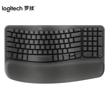 Logitech Wave Võtmed ergonoomiline klaviatuur+4 ° kallutatav konsool, mis on varustatud pehme padi ja palm ülejäänud ühendada 3 seadet samaaegselt