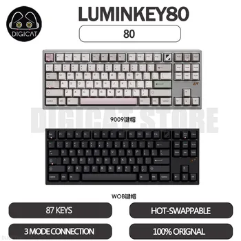 Luminkey80 Gamer Mehaaniline Tihend Klaviatuuri Hot Swap Keycaps PBT 3 Režiimi Juhtmeta Klaviatuur RGB Kohandada Gaming Klaviatuuri Kingitused