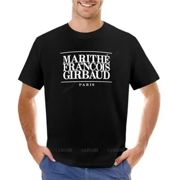 Marithe Francois Girbaud retro fashion T-Särk Esteetiline riided kass särgid higi särk tshirts meestele