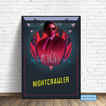 Nightcrawler (2014) Movie Poster Star Näitleja Hõlmavad Kunsti Lõuend Print Dekoratiivsed Värvimistööd (Raamita)