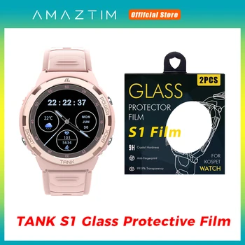 Origianl Karastatud Klaasist Film AMAZTIM TANK S1 Smartwatch Vastupidav kriimustuskindel Ekraan Kaitsja Smart Watch Tarvikud