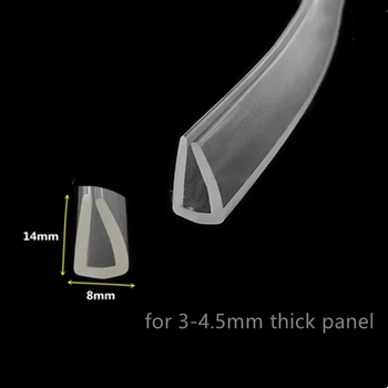 PVC-U Riba Äär Kilp Encloser Seotud 3-4.5 mm Paksune Paneel Pardal Klaas Metall Puit Sõiduki Tihendid Läbipaistev