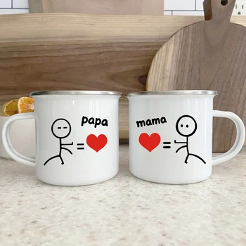 Papa Mama Personaalset Emaili Kohv Kakao Kruusid, Kes Armastavad Home Office Hommikusöök Magustoit Piima Tassi Kaera Raseduse Väljakuulutamist Kingitused