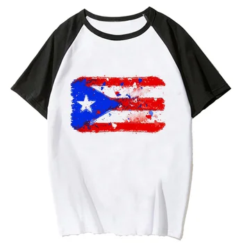 Puerto Rico t-särk naiste anime graafiline disainer, t-särgid, naiste 2000ndate harajuku naljakas riietus