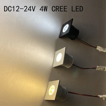 Ruut Lamp Mini Light Varjatud Lae 4W Tähelepanu keskpunktis Varjatud Valgus DC12-24V AC100-240V CREE LED Sisetingimustes Tuba Decor Paneel