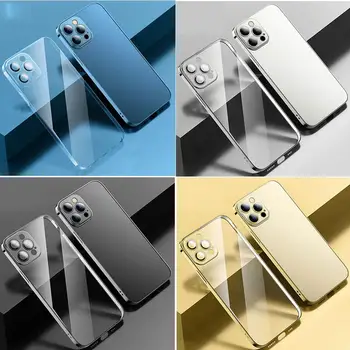 Selge TPÜ Telefon Case For iPhone 15Pro 15 Pro Max Galvaaniliseks Katmiseks Põrutuskindel Telefon Korral koos metallraamiga L0V0