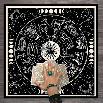 Sun Moon Etappi Tarot Altari Kaunistamiseks Nõidus Matt Laudlina Zodiac Astroloogiline Butarot