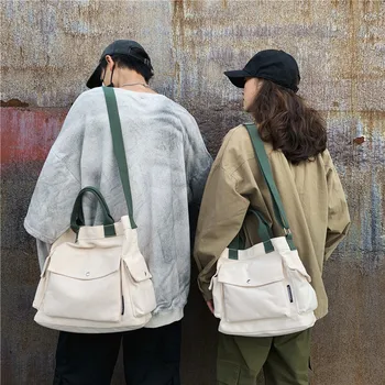 Suure mahutavusega lõuend naiste kott 2022 moe uus vaba aja veetmise ins messenger bag ühe õla kott käekott