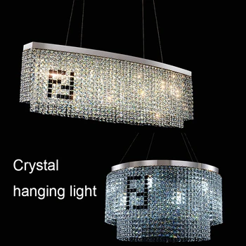 Söögituba Kristall Lühter Luksus Itaalia Disainer Elu Teenetemärgi Ristkülikukujuline Tabel Lamp Sisevalgustus
