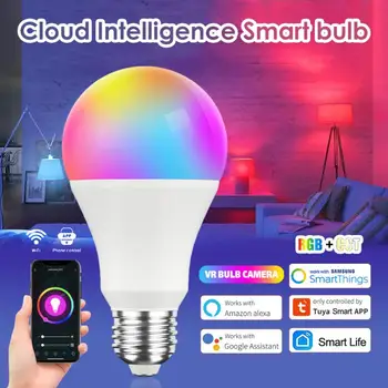TUYA Smart WiFi LED Lamp E27/B22 15W/9W Alexa Lamp Google ' i Kodu Yandex Alice 100-240V Reguleeritav Magic Pirnid hääljuhtimine