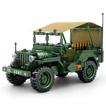 Telliskivi assamblee, off-road sõidukite monteerimine mudel, poiste sõjaline puzzle mänguasi kingitus 705805