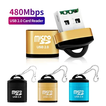 USB 2.0/480Mbps Mini kiire Edastamise kaardilugeja Micro SD TF Mälukaardi Adapter Arvuti Desktop Sülearvutid Sülearvuti