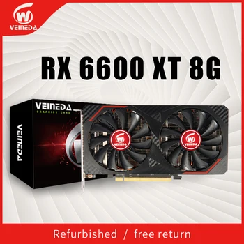 VEINEDA RX6600XT 8GB videokaardi GPU GDDR6 128bit rx 6600XT 8G graafika kaart Toetab CPU Desktop placa de video