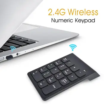Väike Suurus 2.4 GHz Juhtmeta USB numbriklaviatuur Numpad 18 Võtmed Digitaalse Klaviatuuri Panga Raamatupidamise Teller Sülearvuti Notebook Tabletid