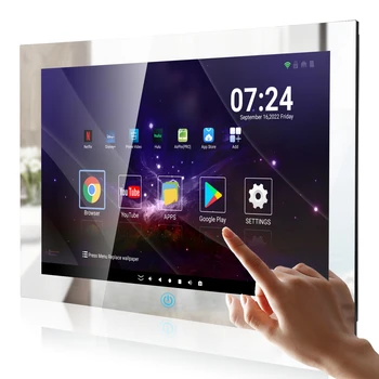 （2023 Uusim Mudel） Veekindel Smart Touch Ekraani Vannitoa Peegel TV (Puutetundlik , Peegel)